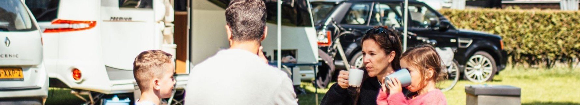 Camping sfeer gezin