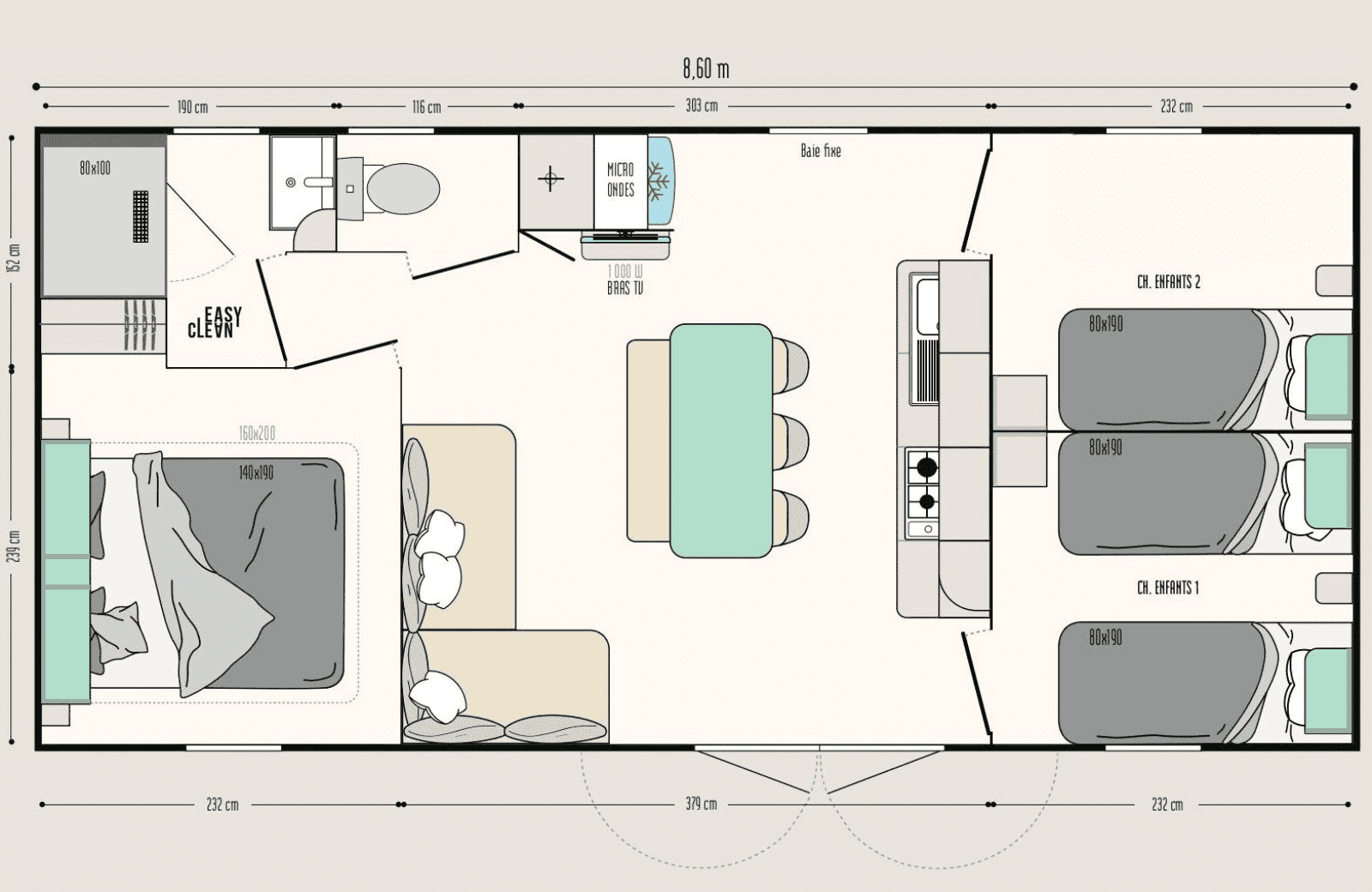 Plattegrond timber lodge