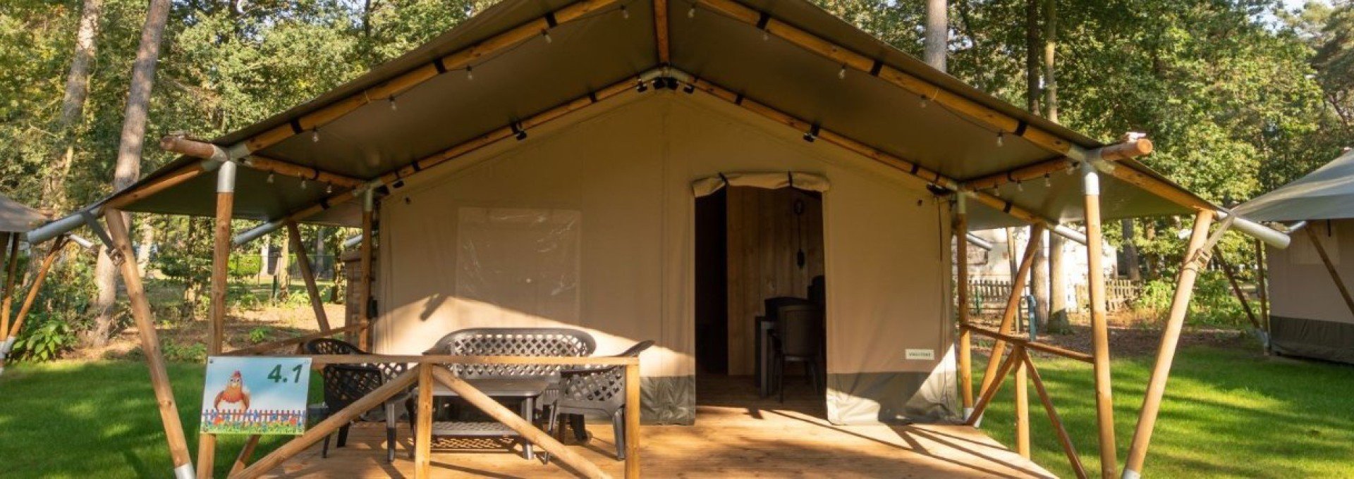 Safaritenten 4 personen met sanitair